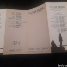 Coleccionismo: PROGRAMA DEL TEATRO MARIA GUERRERO, LUCES DE BOHEMIA, TEMPORADA 1984-85. Lote 362784005