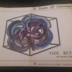 Coleccionismo: PROGRAMA DEL TEATRO MARIA GUERRERO, VADE RETRO, DE 1982. Lote 362788695