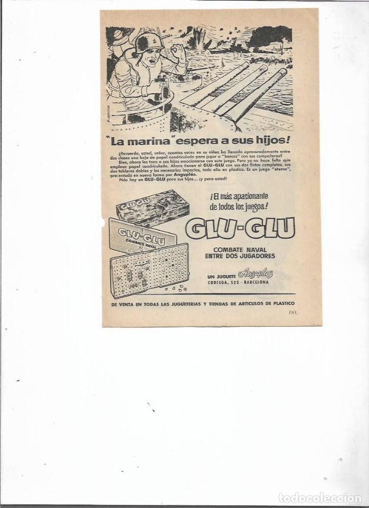 Coleccionismo: A&Ntilde;O 1958 RECORTE PRENSA PUBLICIDAD JUEGOS COMBATE NAVAL GLU-GLU GLU GLU JUGUETE ANGUPLAS BCNA