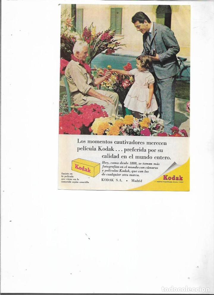 Colecionismo: A&Ntilde;O 1958 RECORTE PRENSA PUBLICIDAD KODAK FOTOGRAFIA PELICULAS KODAK CARRETE FOTOS