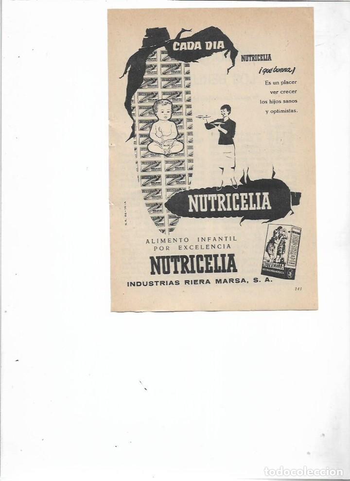 Colecionismo: A&Ntilde;O 1959 RECORTE PRENSA PUBLICIDAD NUTRICELLA ALIMENTACION INFANTIL INDUSTRIAS RIERA MARSA