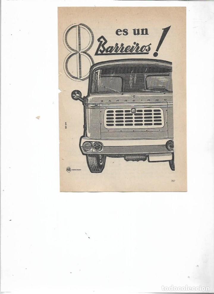 Colecionismo: A&Ntilde;O 1959 RECORTE PRENSA PUBLICIDAD BARREIROS TRANSPORTE COCHE CAMION