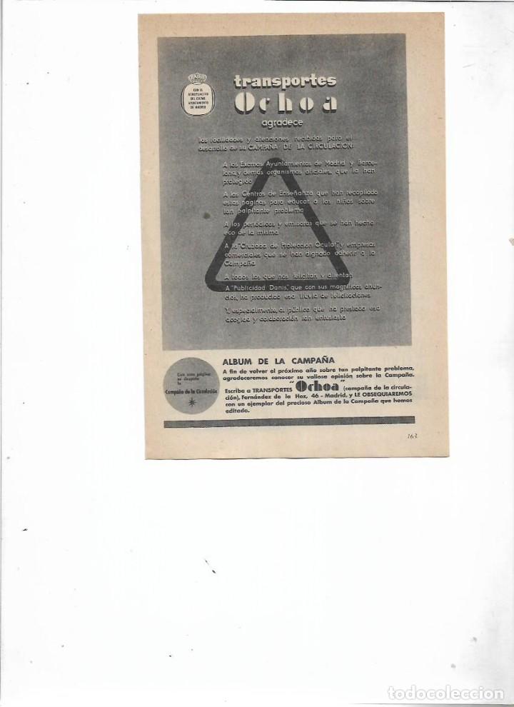 Colecionismo: A&Ntilde;O 1959 RECORTE PRENSA PUBLICIDAD OCHOA TRANSPORTES
