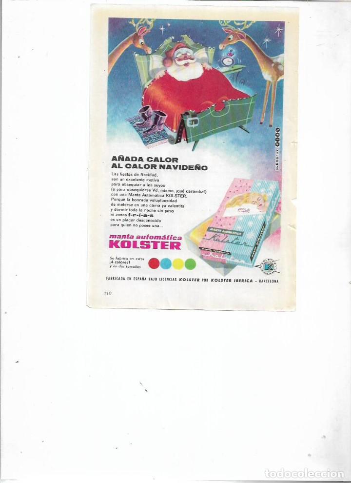 Colecionismo: A&Ntilde;O 1959 RECORTE PRENSA PUBLICIDAD KOLSTER MANTA AUTOMATICA NAVIDAD