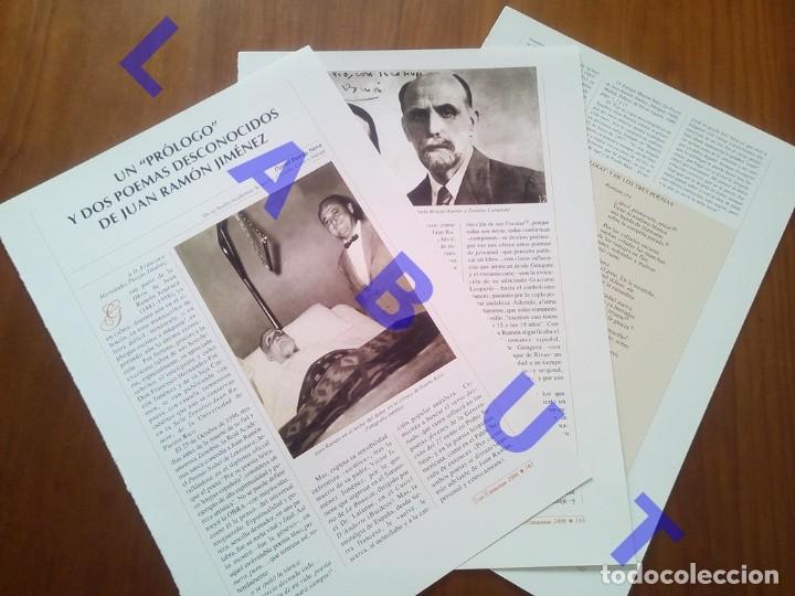 Coleccionismo: DOS POEMAS DESCONOCIDOS DE JUAN RAMON JIMENEZ DANIEL PINEDA NOVO 3 HOJAS 32CM U67