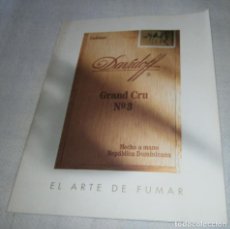 Coleccionismo: DAVIDOFF GRAN CRU Nº 3 CATALOGO EL ARTE DE FUMAR. Lote 363126645