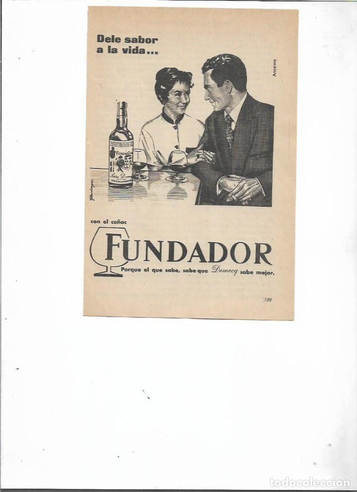 Colecionismo: A&Ntilde;O 1958 RECORTE PRENSA PUBLICIDAD BEBIDAS FUNDADOR CO&Ntilde;AC PEDRO DOMECQ