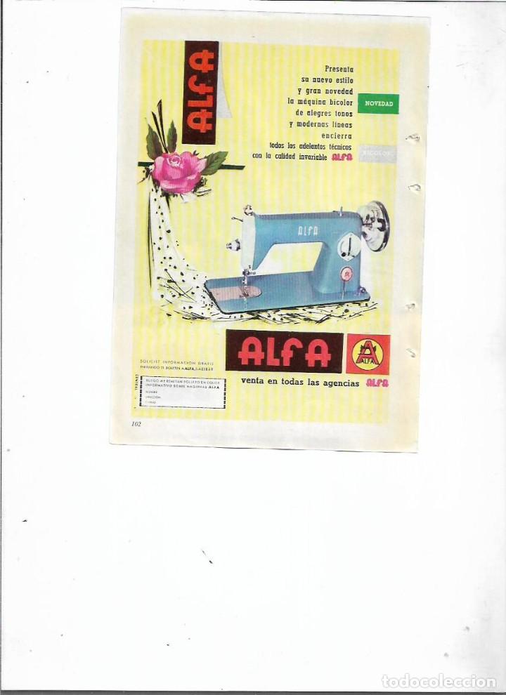 Colecionismo: A&Ntilde;O 1959 RECORTE PRENSA PUBLICIDAD ALFA AUTOMATICA MAQUINA DE COSER COSTURA
