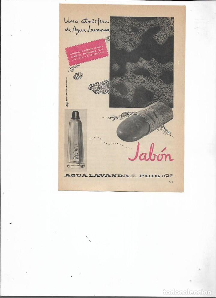 Colecionismo: A&Ntilde;O 1959 RECORTE PRENSA PUBLICIDAD JABON AGUA LAVANDA PUIG