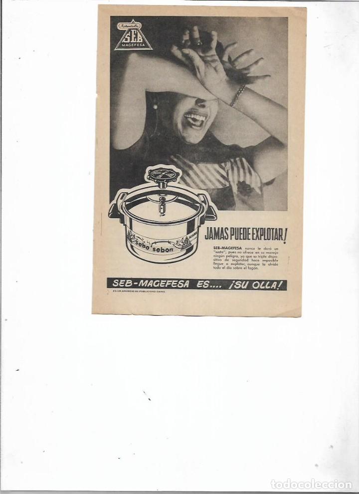 Colecionismo: A&Ntilde;O 1959 RECORTE PRENSA PUBLICIDAD MAGEFESA SEB OLLA A PRESION COCINA