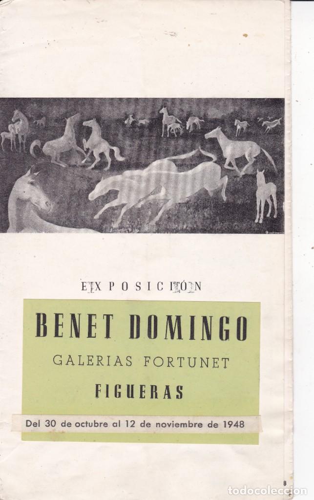 Coleccionismo: Exposici&oacute;n Benet Domingo Galer&iacute;as Fotunet Figueras Girona 1948