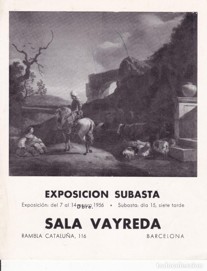 Coleccionismo: Exposici&oacute;n Subasta Sala Vayreda Barcelona 1956