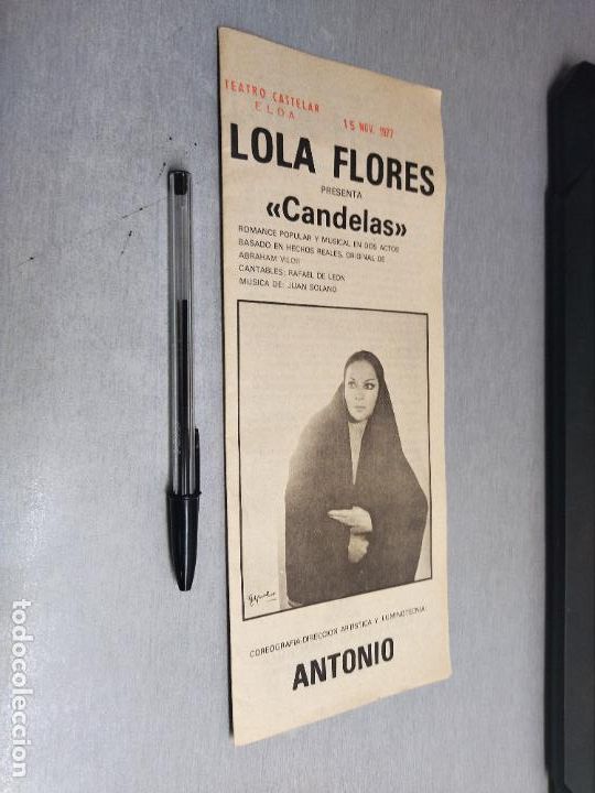Coleccionismo: LOLA FLORES PRESENTA CANDELAS / PROGRAMA TEATRO CASTELAR ELDA 1977