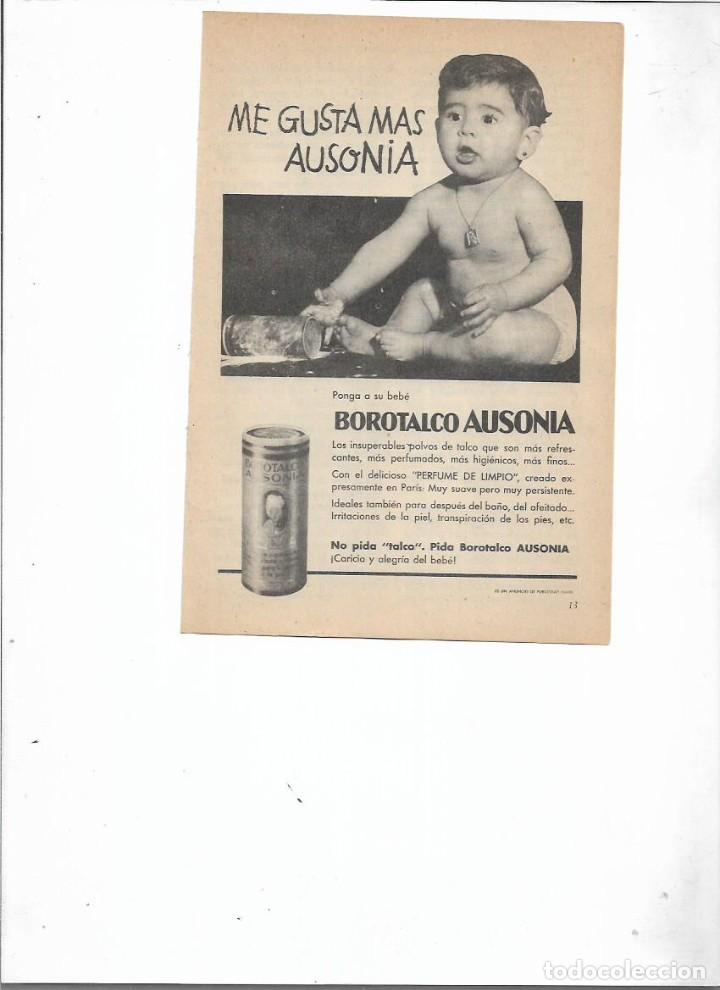 Coleccionismo: A&Ntilde;O 1959 RECORTE PRENSA PUBLICIDAD AUSONIA BOROTALCO
