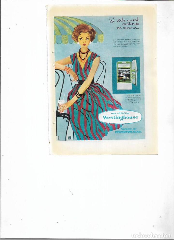 Coleccionismo: A&Ntilde;O 1959 RECORTE PRENSA PUBLICIDAD FRIMOTOR WESTINGHOUSE NEVERA SUPER 59 REFRIGERADOR