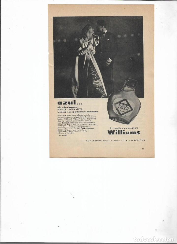 Colecionismo: A&Ntilde;O 1959 RECORTE PRENSA PUBLICIDAD AQUA VELVA AZUL AFTER SHAVE LOCION AFEITADO AFEITAR WILLIAMS