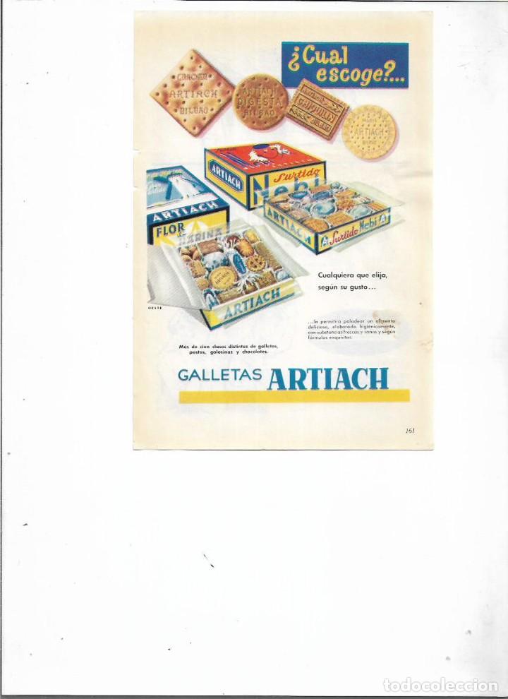 Colecionismo: A&Ntilde;O 1959 RECORTE PRENSA PUBLICIDAD ARTIACH GALLETAS SURTIDO