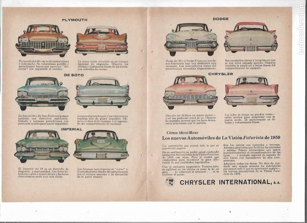Coleccionismo: A&Ntilde;O 1959 RECORTE PRENSA PUBLICIDAD CHRYSLER INTERNATIONAL COCHE AUTOMOVIL