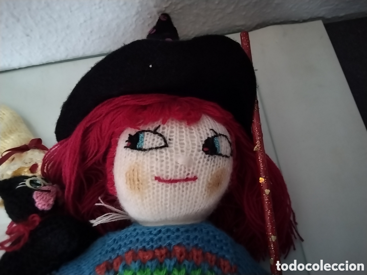 Coleccionismo: mu&ntilde;eca Bruja de lana - Foto 4