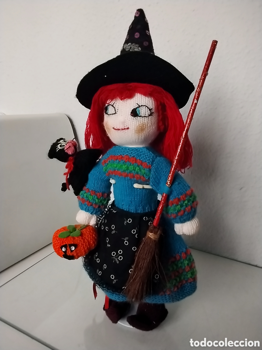 Coleccionismo: mu&ntilde;eca Bruja de lana - Foto 1