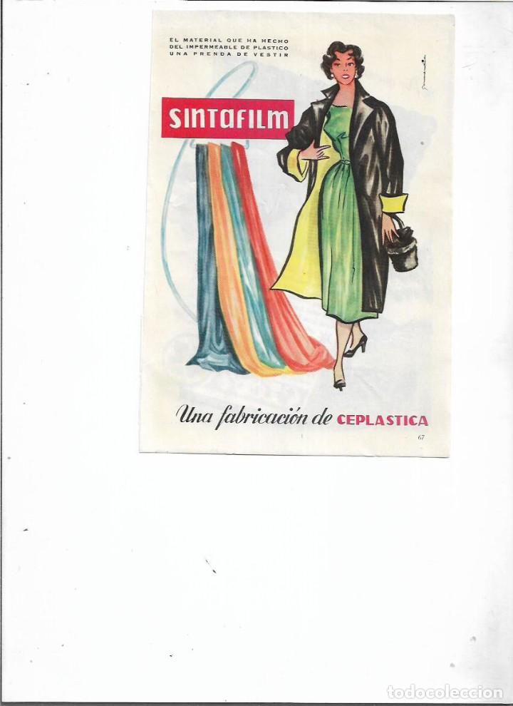 Coleccionismo: A&Ntilde;O 1954 RECORTE PRENSA PUBLICIDAD SINTAFILM CEPLASTICA IMPERMEABLE