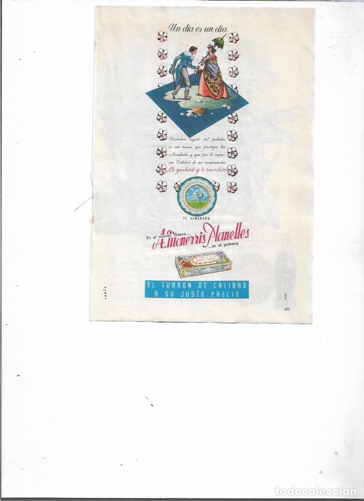 Coleccionismo: A&Ntilde;O 1955 RECORTE PRENSA PUBLICIDAD EL ALMENDRO TURRON TURRONES MONERRIS PLANELLES JIJONA