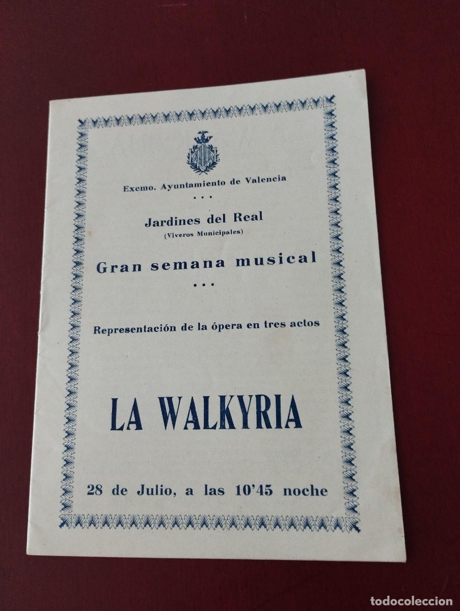 Coleccionismo: Programa Gran semana musical Jardines del Real La Walkyria - Foto 1