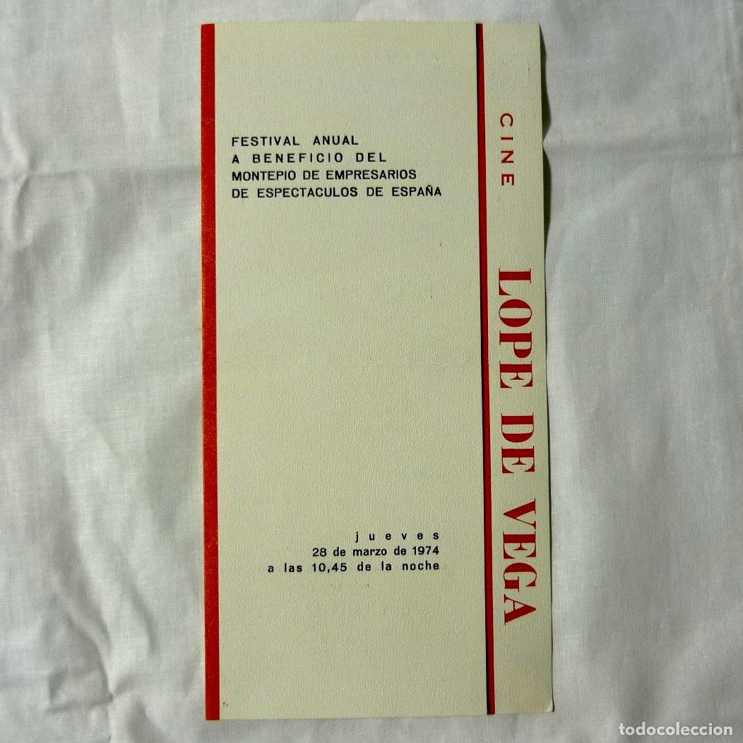 Coleccionismo: Programa Festival Montep&iacute;o empresas espect&aacute;culos 1974 Lola Flores, Carmen Sevilla, Teresa Rabal,...