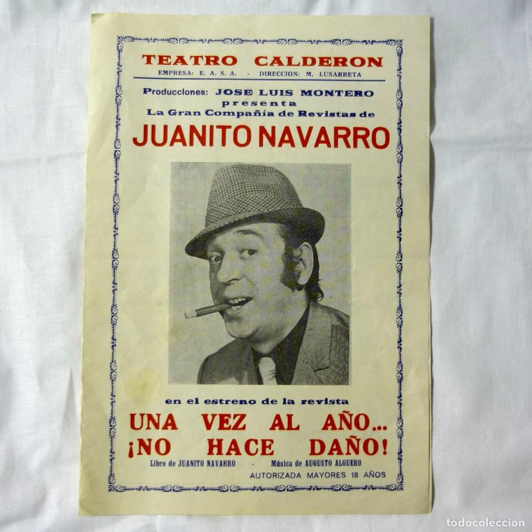 Coleccionismo: Programa Teatro Calder&oacute;n Juanito Navarro 1978 - Foto 1