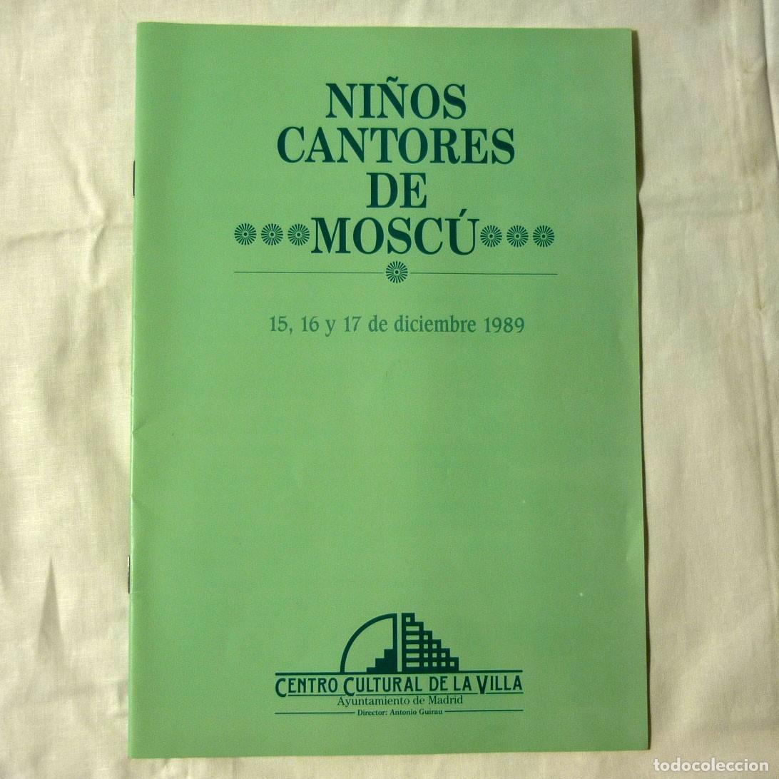 Sammelleidenschaft Papier: Programa 1989 Ni&ntilde;os Cantores de Mosc&uacute;, Centro Cultural de la Villa Madrid, 9 p&aacute;ginas
