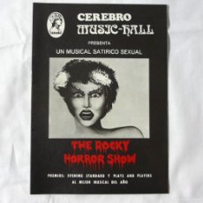 Coleccionismo: PROGRAMA CEREBRO MUSIC-HALL THE ROCKY HORROR SHOW 1975, 6 PÁGINAS. Lote 365643031