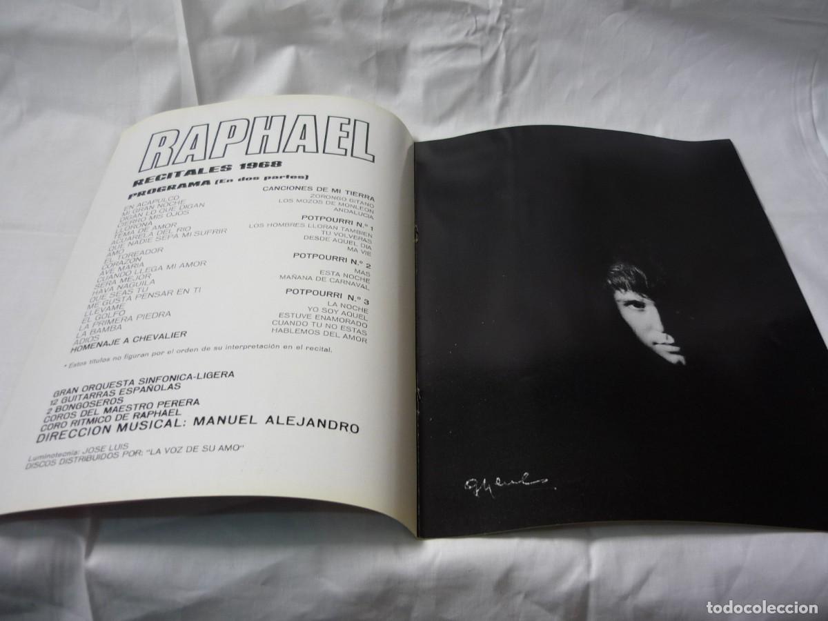 Coleccionismo: Programa recitales 1968 Rapahel En persona - Foto 4