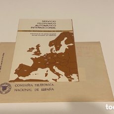 Collezionismo: SERVICIO TELEFONICO AUTOMATICO INTERNACIONAL - COMPAÑIA TELEFONICA NACIONAL ESPAÑA / CTNE - AÑO 1975. Lote 365744341