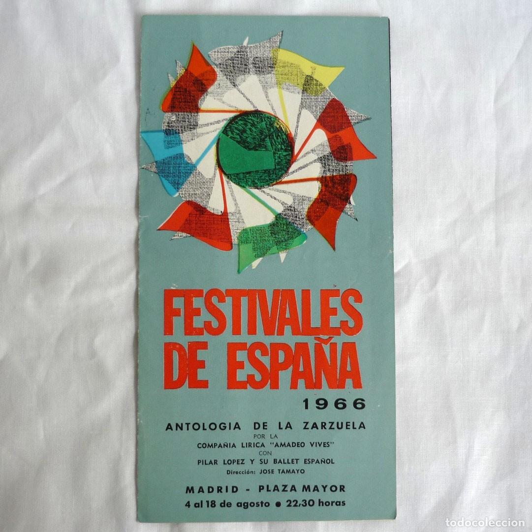 Sammelleidenschaft Papier: Programa Festivales de Espa&ntilde;a 1966, Antolog&iacute;a de la Zarzuela