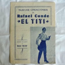Coleccionismo: CANCIONERO NUEVAS CREACIONES DE RAFAEL CONDE EL TITI 1963. Lote 366117711