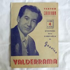 Coleccionismo: PROGRAMA TEATRO CALDERÓN JUANITO VALDERRAMA, ANTONIO MACHÍN. Lote 366123091
