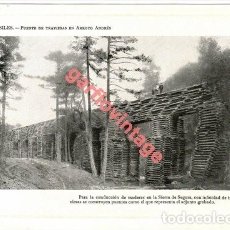 Coleccionismo: LÁMINA FOTOGRÁFICA, 1915, SILES, PUENTE DE TRAVIESAS EN ARROYO ANDRÉS, 19X13 CM. Lote 366232161