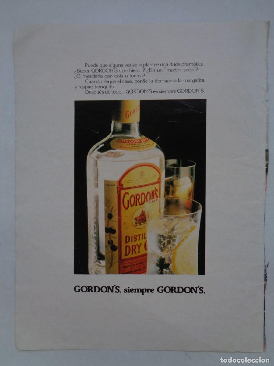 Coleccionismo: HOJA DE REVISTA CON ANUNCIO PUBLICITARIO DE BEBIDA ALCOHOLICA: GINEBRA GORDON&acute;S. A&Ntilde;OS 70