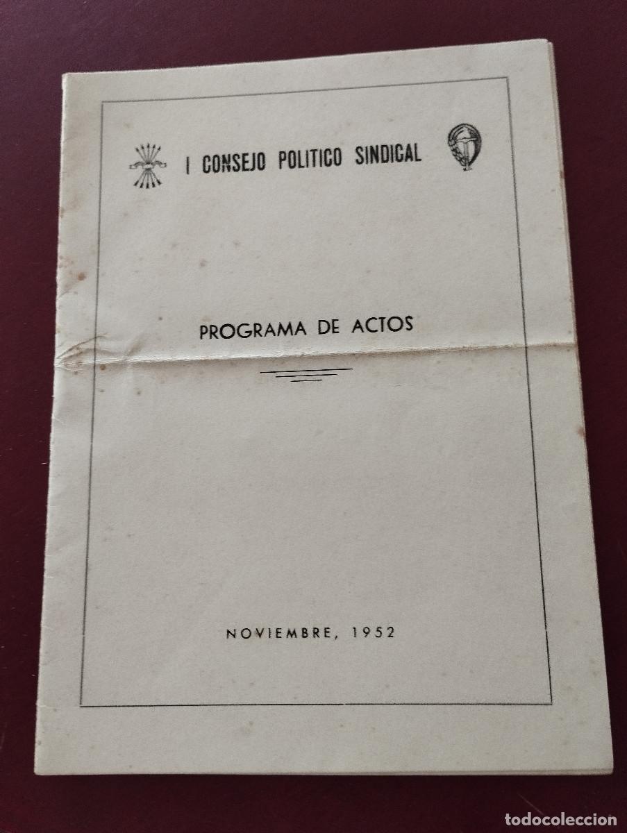 Collecting paper: I Consejo Politico Social Programa de Actos Noviembre 1952