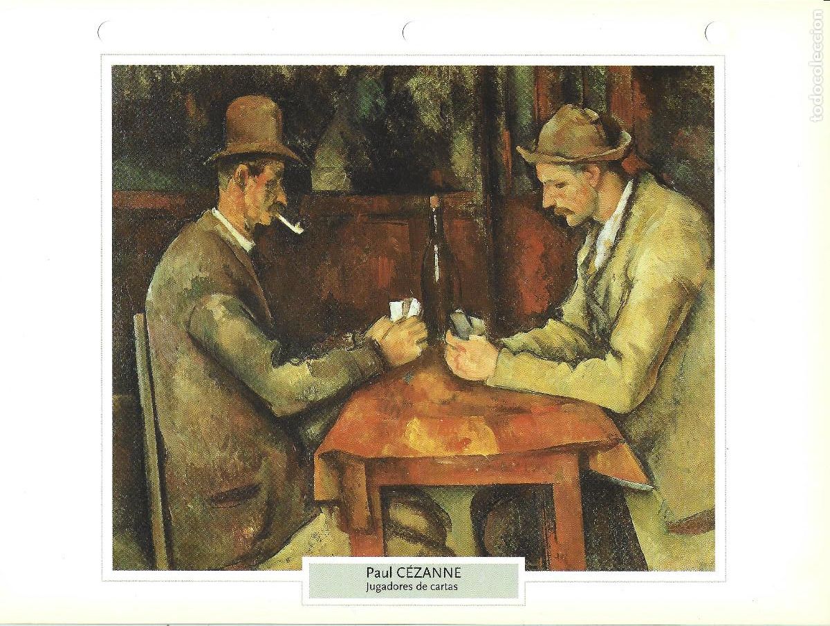 Sammelleidenschaft Papier: PAUL C&Eacute;ZANNE JUGADORES DE CARTAS L&Aacute;MINA FICHA PLANTETA DeAGOSTINI 2006