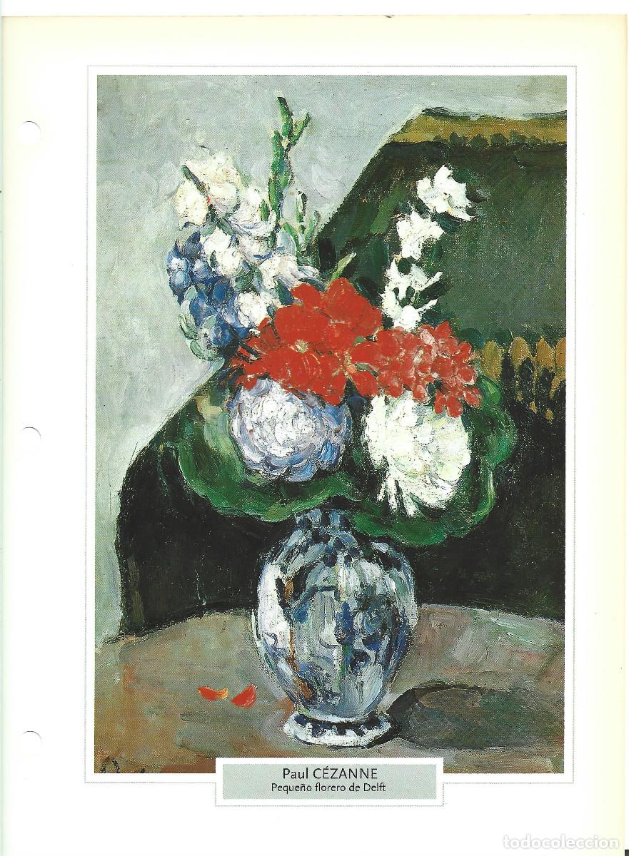 Sammelleidenschaft Papier: PAUL C&Eacute;ZANNE PEQUE&Ntilde;O FLORERO DE DELFT L&Aacute;MINA FICHA PLANTETA DeAGOSTINI 2006