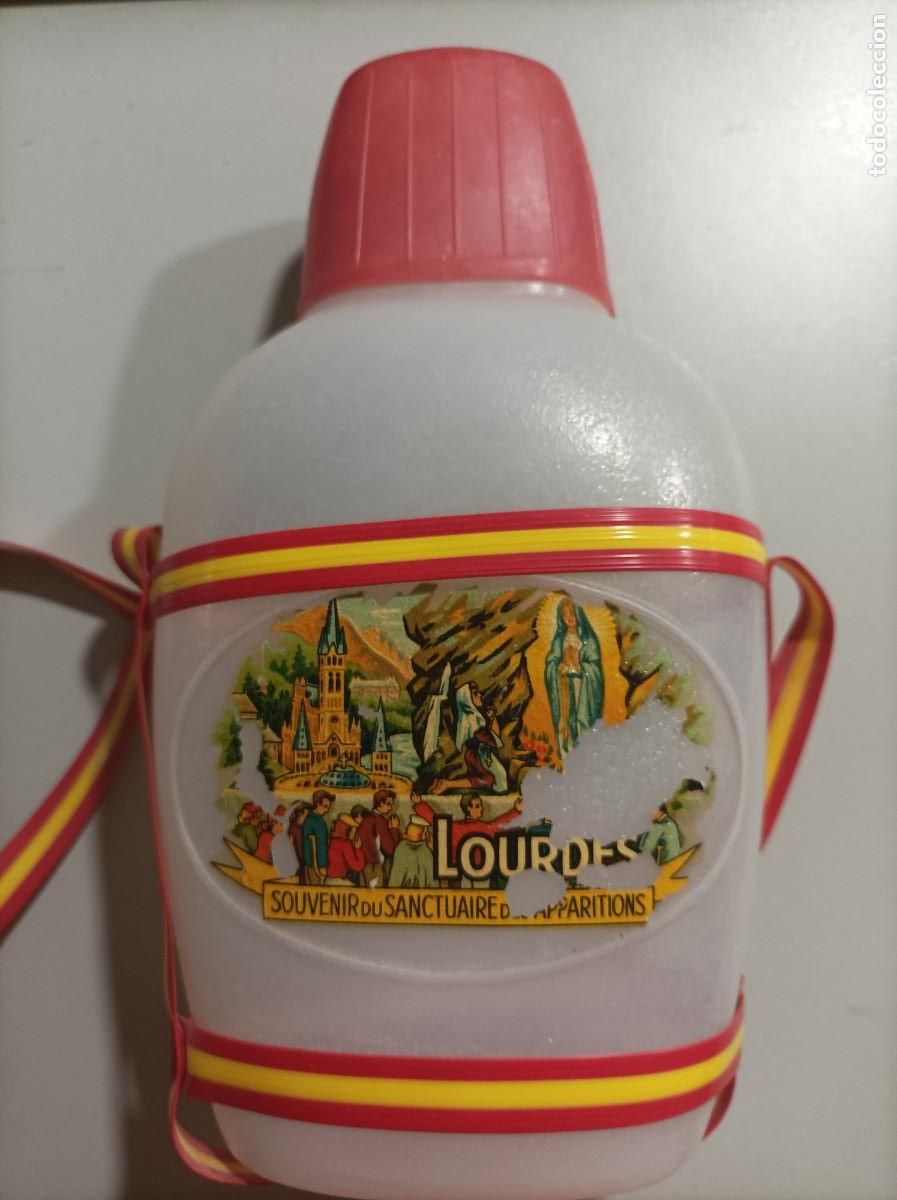 Coleccionismo: Cantimplora RECUERDO DE LOURDES