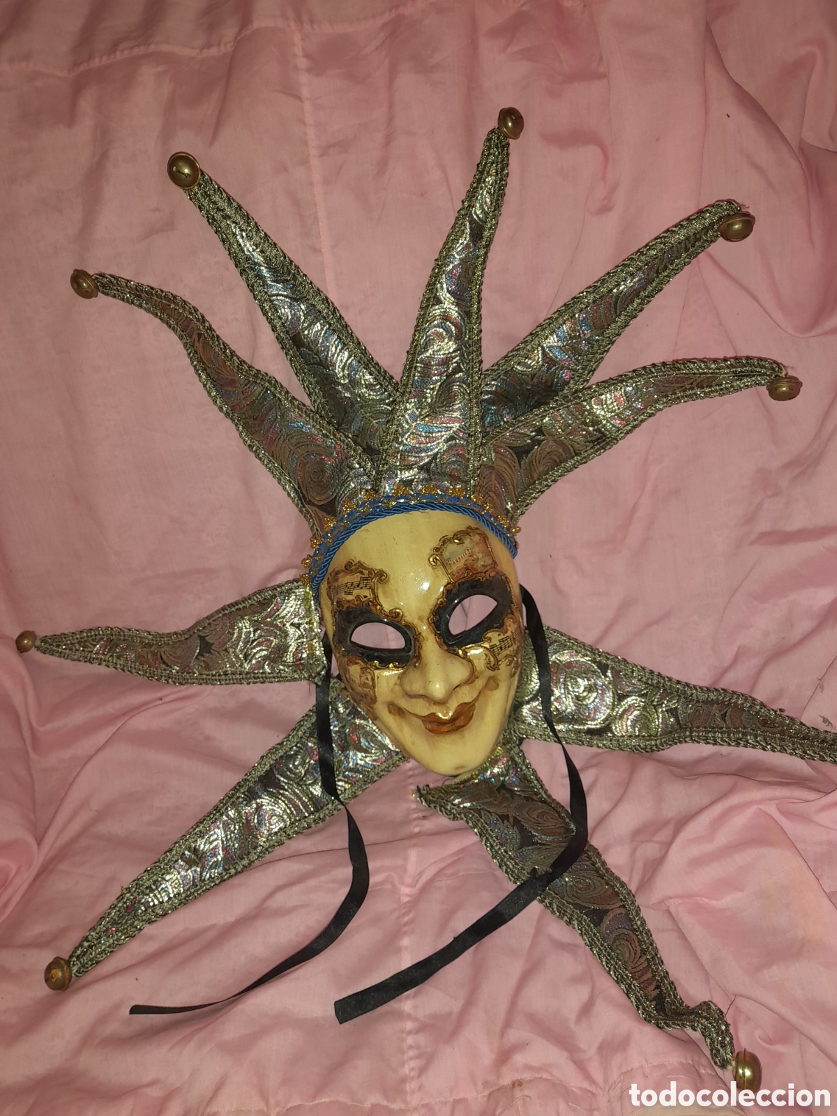 Coleccionismo: MASCARA CARNAVAL VENECIA VENECIANA CASCABELES RESTAURAR