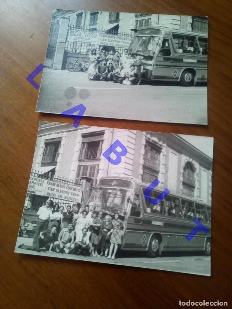 Coleccionismo: PEGASO AUTOBUS 2 FOTOGRAFIAS 10CM MATRICULA ALICANTE 1975 H80