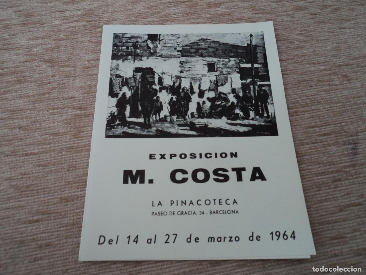 Collectionnisme: diptico invitacion exposicion m. costa en la pinacoteca, barcelona 1964