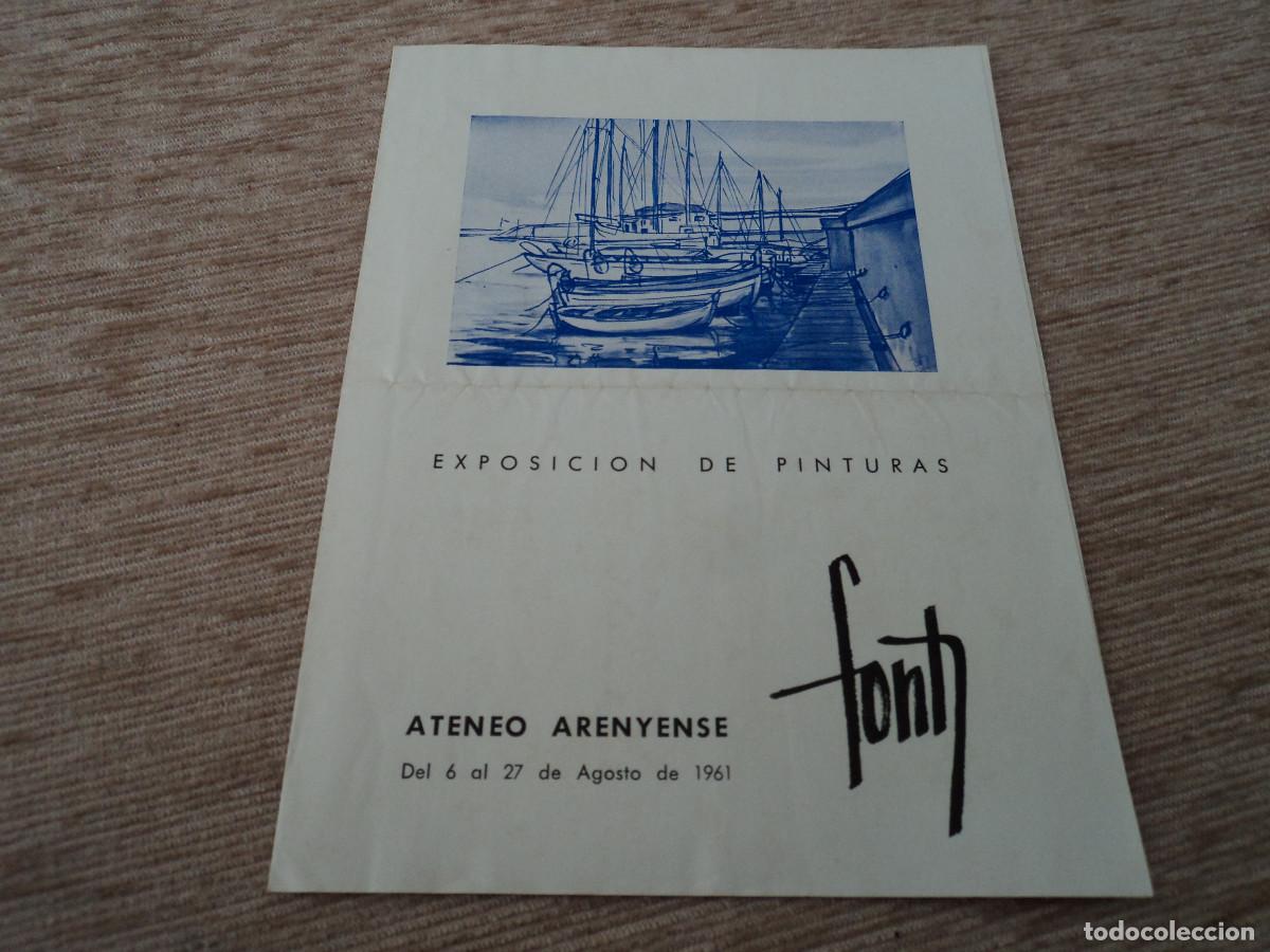 Collectionnisme: diptico invitacion exposicion de pinturas font, ateneo arenyense 1961