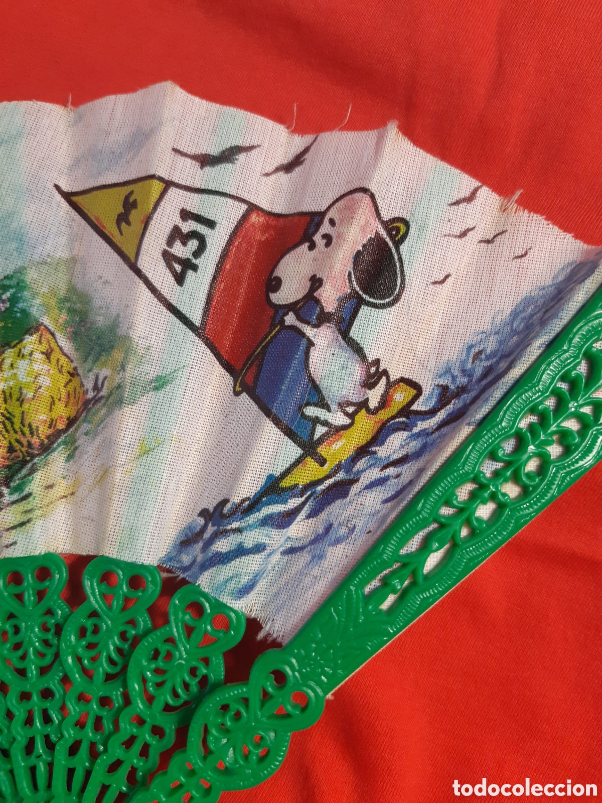 Coleccionismo: ANTIG&Uuml;O ABANICO DE SNOOPY - Foto 2