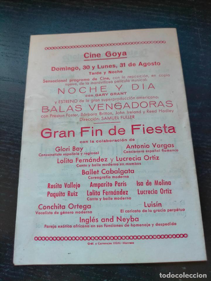 Coleccionismo: Antiguo programa de Fiesta Mayor ciudad de Manresa a&ntilde;o 1953 Programa Oficial - Foto 4
