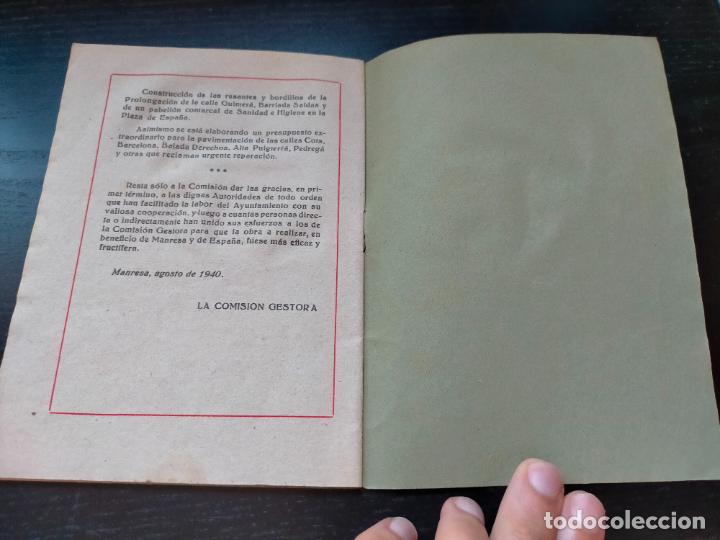 Coleccionismo: Antiguo programa de Fiesta Mayor ciudad de Manresa a&ntilde;o 1940 Programa Oficial - Foto 4