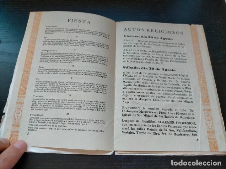 Coleccionismo: Antiguo programa de Fiesta Mayor ciudad de Manresa a&ntilde;o 1958 Programa Oficial - Foto 3